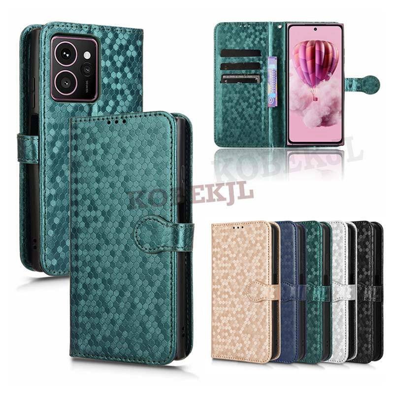 HMD Skyline Case Flip Polka Dot กระเป๋าสตางค์หนัง PU ช่องใส่การ์ดฝาครอบโทรศัพท์สําหรับ HMD Skyline C