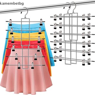 Kamembetbg หลายชั้นกางเกงขาสั้นไม้แขวนเสื้อ Slip Storage พับ…