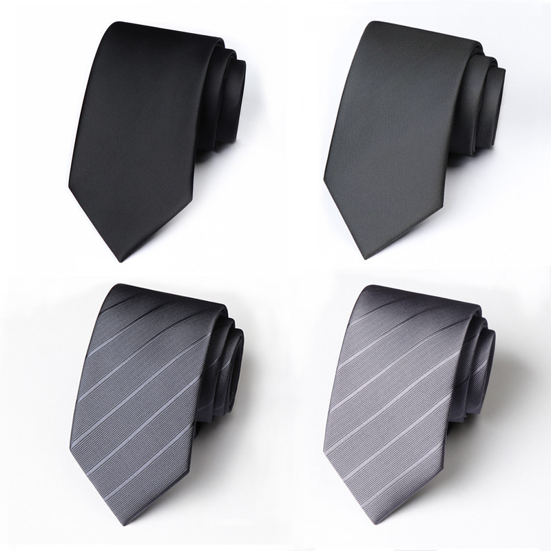เนคไทผูกเอง เนคไท เนคไทแฟชั่น Hand Tie ผู้ชายสีดํา High-End ธุรกิจชุดอย่างเป็นทางการผู้ชายสีทึบ Matte สีเทางานแต่งงานเจ้าบ่าวชุด Stripes เน็คไท เนคไทผู้ชาย เนกไท เนคไทสีดํา เนกไท แฟชั่น necktie เนคไทดํา เนคไทสีเทา เน็กไท necktie ผู้ชาย เนคไทด์ เนคไทยาว เน