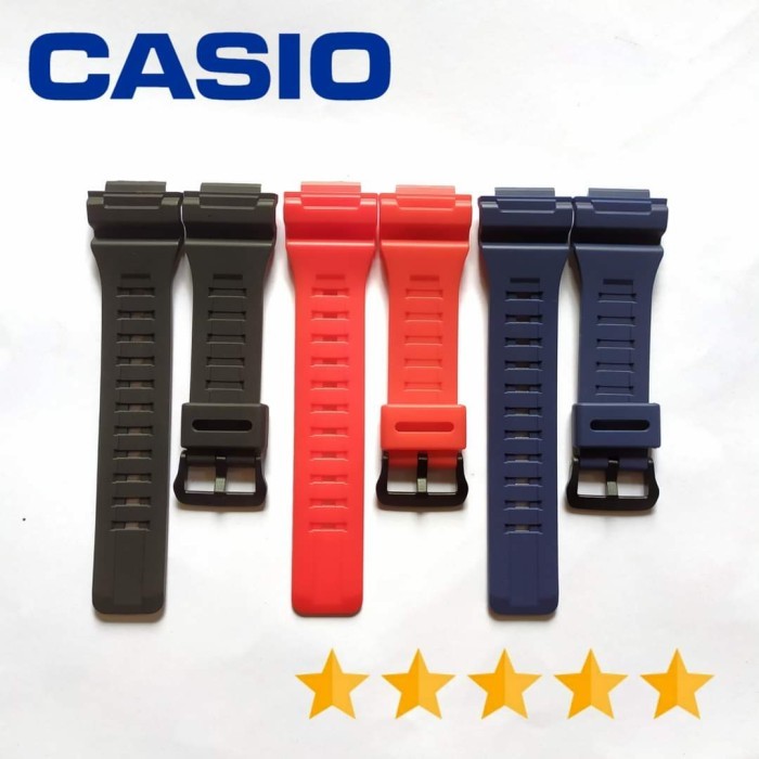 ต้นฉบับ OEM CASIO W735H WATCH STRAP RUBBER WATCH STRAP W-735H - สีดํา