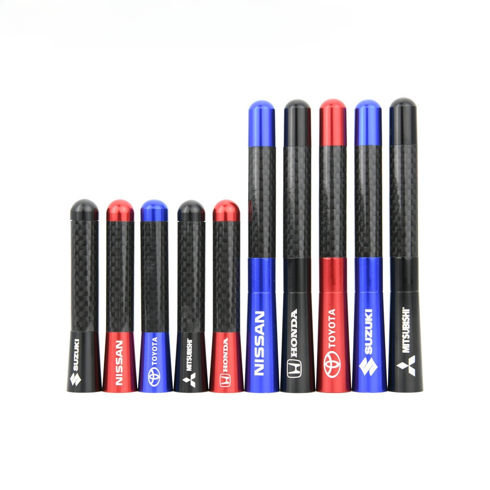 3.5/8/12cm คาร์บอนไฟเบอร์เสาอากาศรถยนต์วิทยุ FM เครื่องรับสัญญาณอากาศ Antena HONDA TOYOTA NISSAN SUZUKI MITSUBISHI
