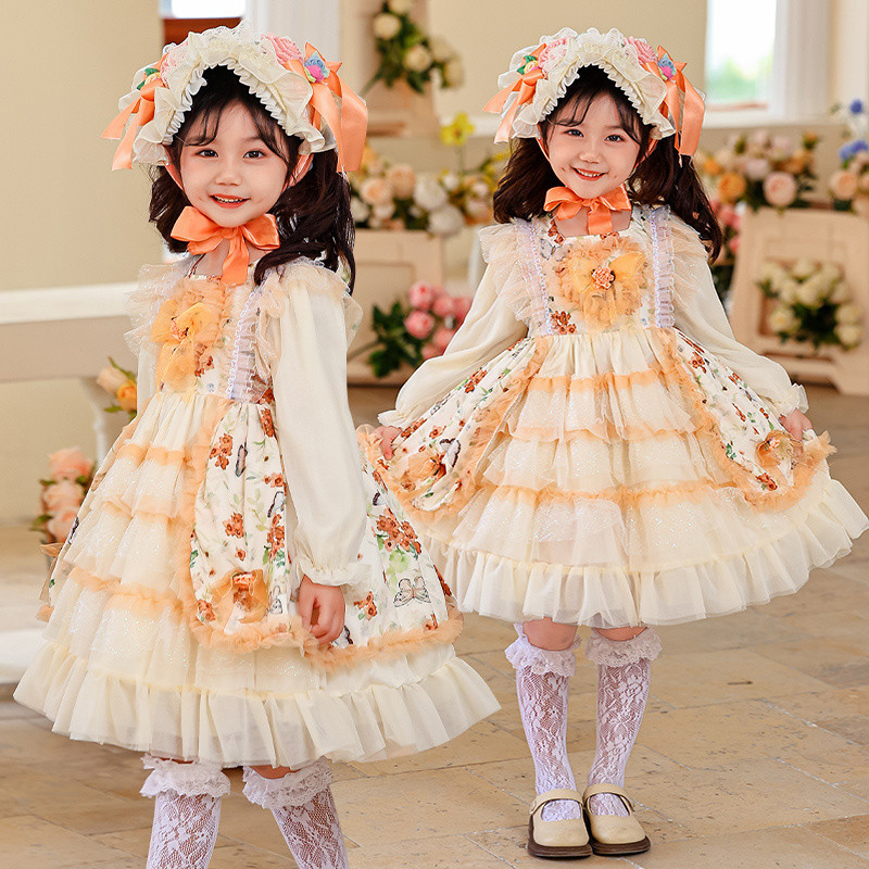 Gothic Manor สาว Lolita ชุดเด็กวันเกิดชุดเด็กชุดเจ้าหญิง tutu ชุด
