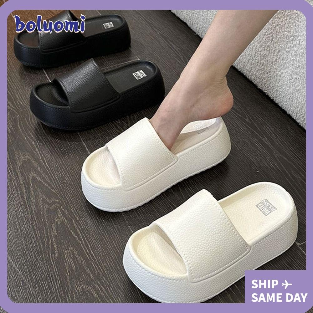 Bolumi Chunky Walking รองเท้าแตะ,เปิดนิ้วเท้า Chunky Soft, Hot EVA รอบหมอนสไลด์ Casual House รองเท้าผู้หญิง