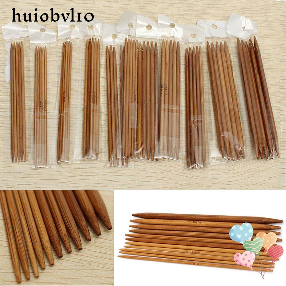 Huiobvl10 55 ชิ้นเข็มถักจับ Double Pointed 3 ซม.ไม้ไผ่