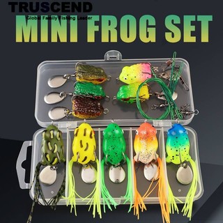 【Setelan】TRU 5pcs/10pcs Set Katak Lembut 3G/4G, Umpan Pancing Sangat Fleksibel dengan 2 Buah Kait Tajam Katak Karet Lembut-BK034