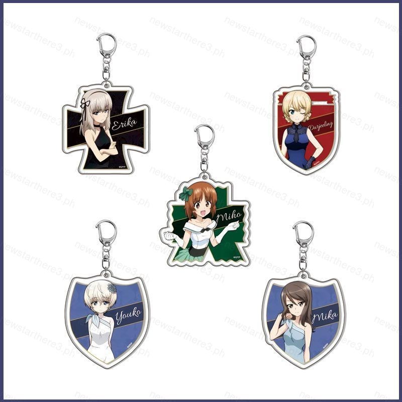Ye GIRLS und PANZER ภาพยนตร์ Nishizumi Miho การ์ตูนพวงกุญแจอะคริลิคอะนิเมะกระเป๋าเป้สะพายหลังจี้แขวน