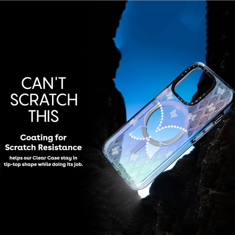 Casetify X ผีเสื้อมุกแม่เหล็กดูดอะคริลิคใสกลับ TPU Edge กรณีเคสโทรศัพท์ Impact สําหรับ Apple IPhone 13 14 15 16 Pro Max