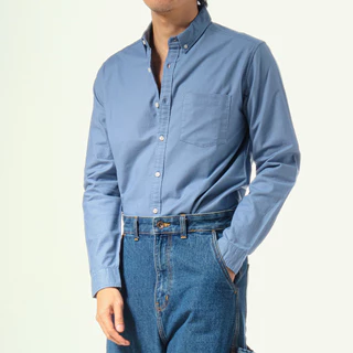 era-won เสื้อเชิ้ต คอปก แขนยาว Oxford Shirt Signature สี Stone