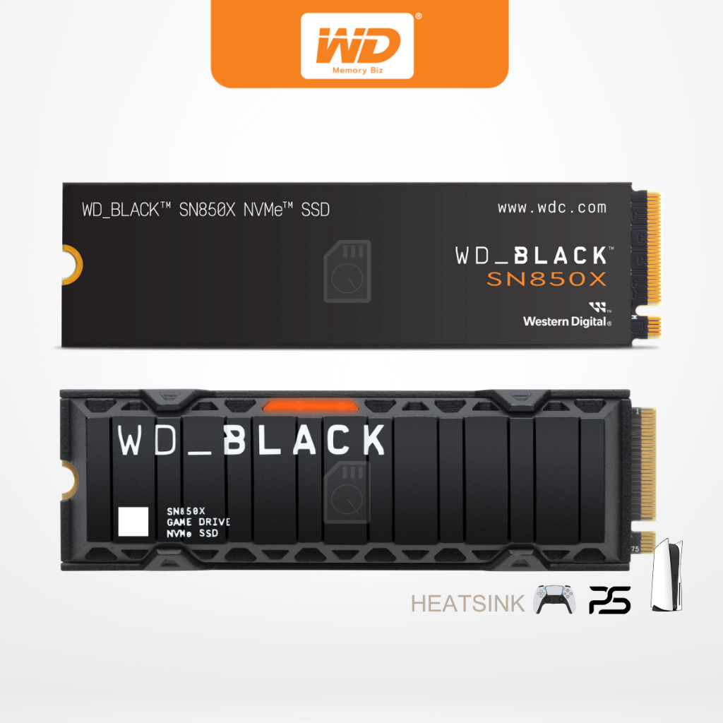 SSD (เอสเอสดี) WD BLACK SN850X (2X0E/ 2XHE) - PCIe 4x4/NVMe M.2 2280  Speed Up to 7,300 MB/s WDBlack