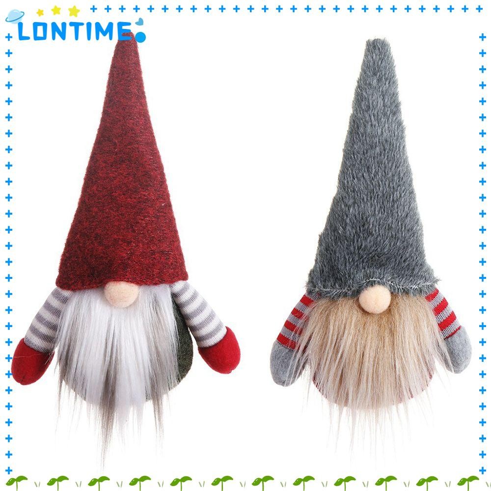 Lontime ตุ๊กตาคริสต์มาส Craft Desktop Adornment ของขวัญเทศกาลตกแต่ง Xmas Tree เครื่องประดับ