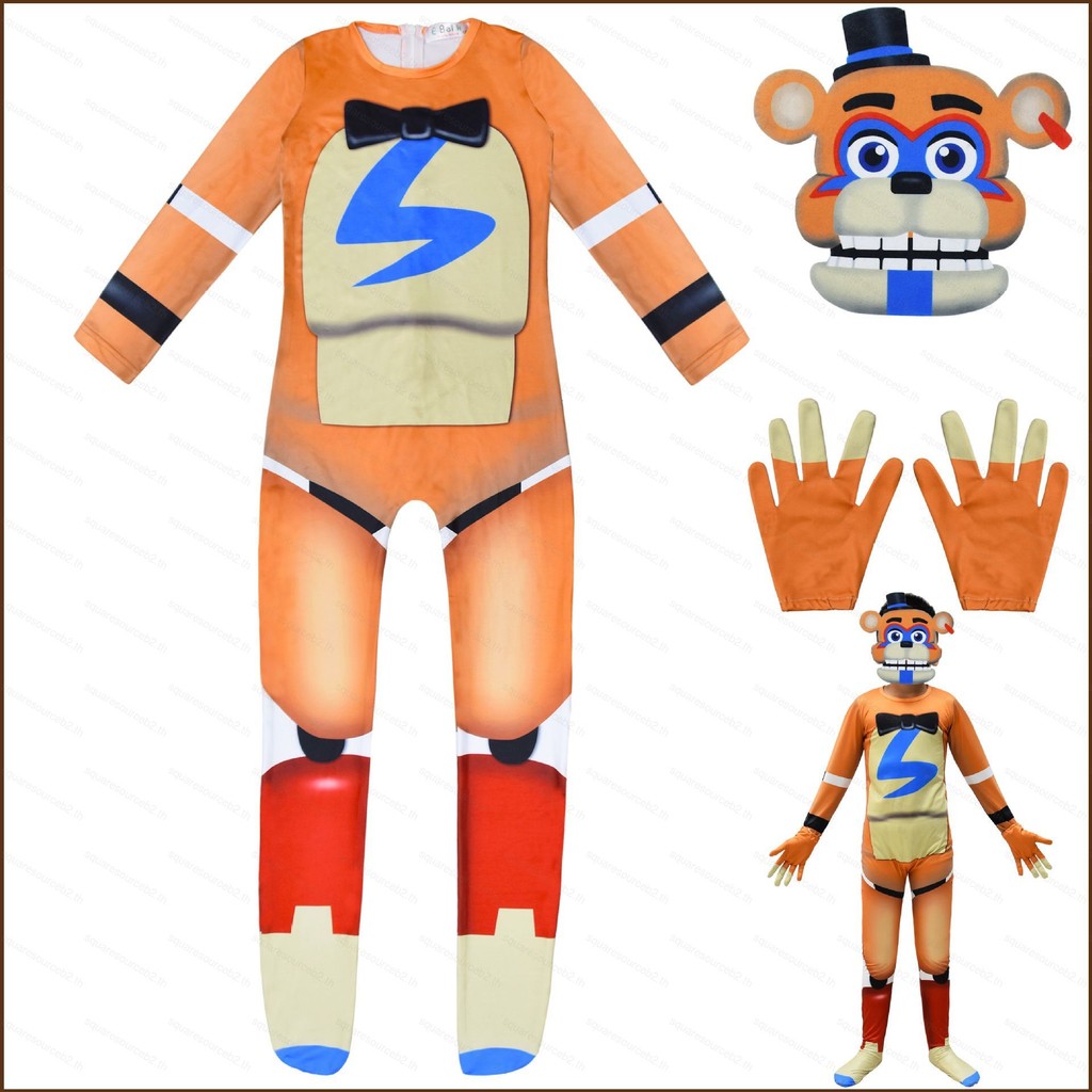 Sqd FNAF Five Nights ที่ Freddy คอสเพลย์เครื่องแต่งกายสําหรับเด็กชุดแน่นคอสเพลย์เสื้อผ้าปาร์ตี้ฮาโลวีนบทบาทเล่น