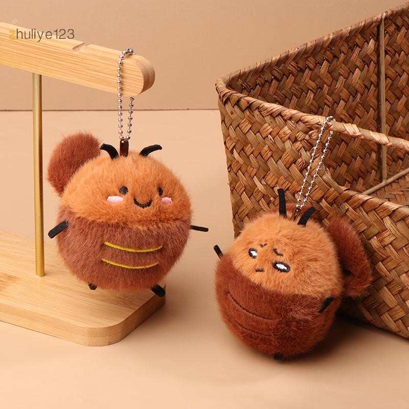 <จูลี่เย่123> การ์ตูนแมลงสาบตุ๊กตาพวงกุญแจตุ๊กตาสัตว์ตุ๊กตาพวงกุญแจน่ารักกระเป๋าเป้สะพายหลังจี้ผู้ถือกุญแจรถตกแต่งคู่ของขวัญ ดี