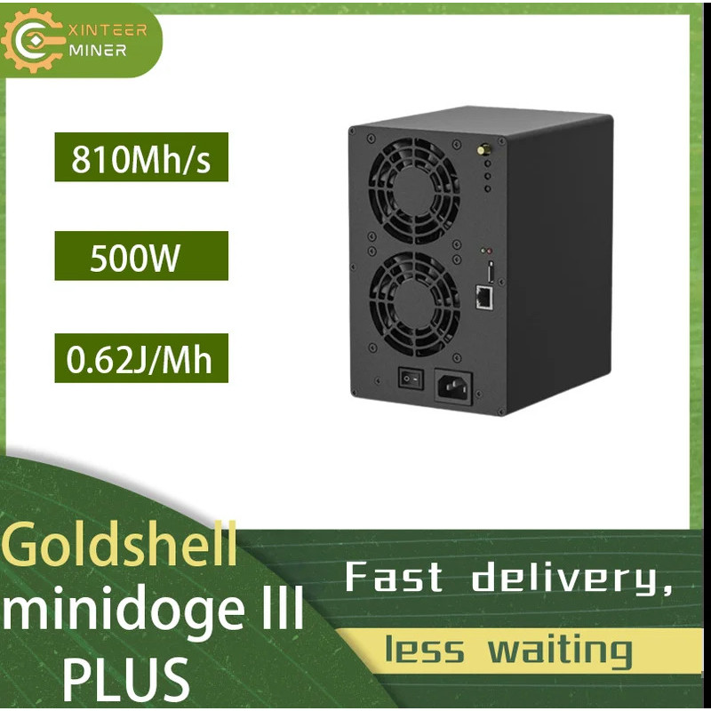 Goldshell MINI Doge III (PLUS) 810M 700M Doge เหรียญ Litcoin Mining Asic Miner Crypto ฮาร์ดแวร์ Quie