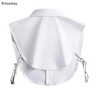 Ritasday ปกปลอมสีขาวสีดําเสื้อเสื้อกันหนาวที่ถอดออกได้เสื้อผู้หญิงผ้าฝ้ายด้านบนผ้าผู้หญิงอุปกรณ์เสริมใหม่