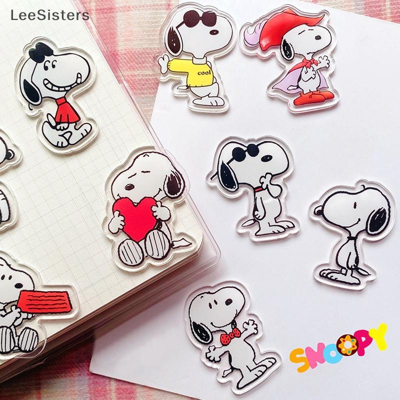 Leesisters 9 ชิ้นการ์ตูน Snoopy เข็มกลัดน่ารัก Anime Badge Pins ปกเข็มกลัดกระเป๋าเสื้อผ้าตกแต่งสําหรับเด็กเพื่อนของขวัญของฉัน