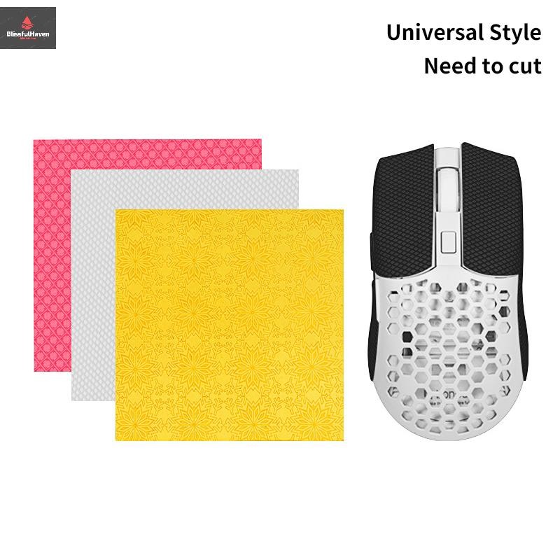 Cod 12*11 ซม.DIY Anti-Slip Universal สไตล์สติกเกอร์เมาส์สําหรับเล่นเกมไร้สาย Sweat-Proof Mouse Grip เทปทนต่อการสึกหรอ PC Desktop แล็ปท็อปใหม่