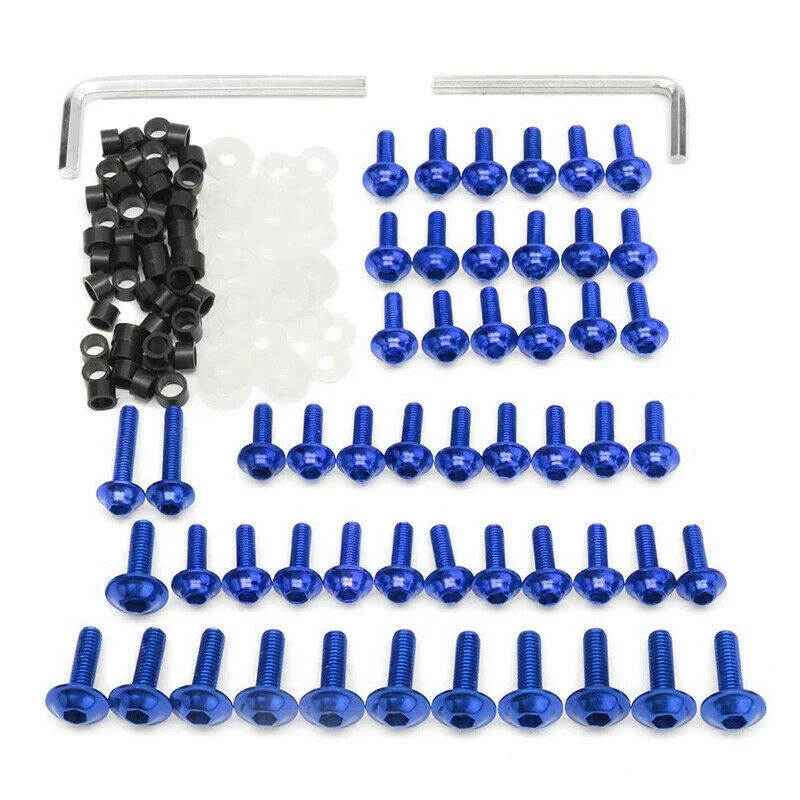158PCS Universal Motorcycle Fairing Screws Nuts Kit Moto Body Work Bolts Screw for Yamaha YZF R1 R6 