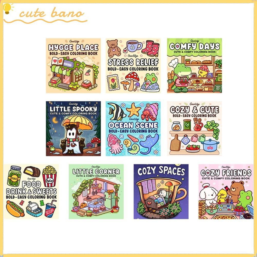สมุดระบายสี BANO1, ของขวัญผ่อนคลายการศึกษาหนังสือภาพวาด Graffiti, น่ารัก Spooky Cutie Montessori วาดของเล่นผู้ใหญ่และวัยรุ่น