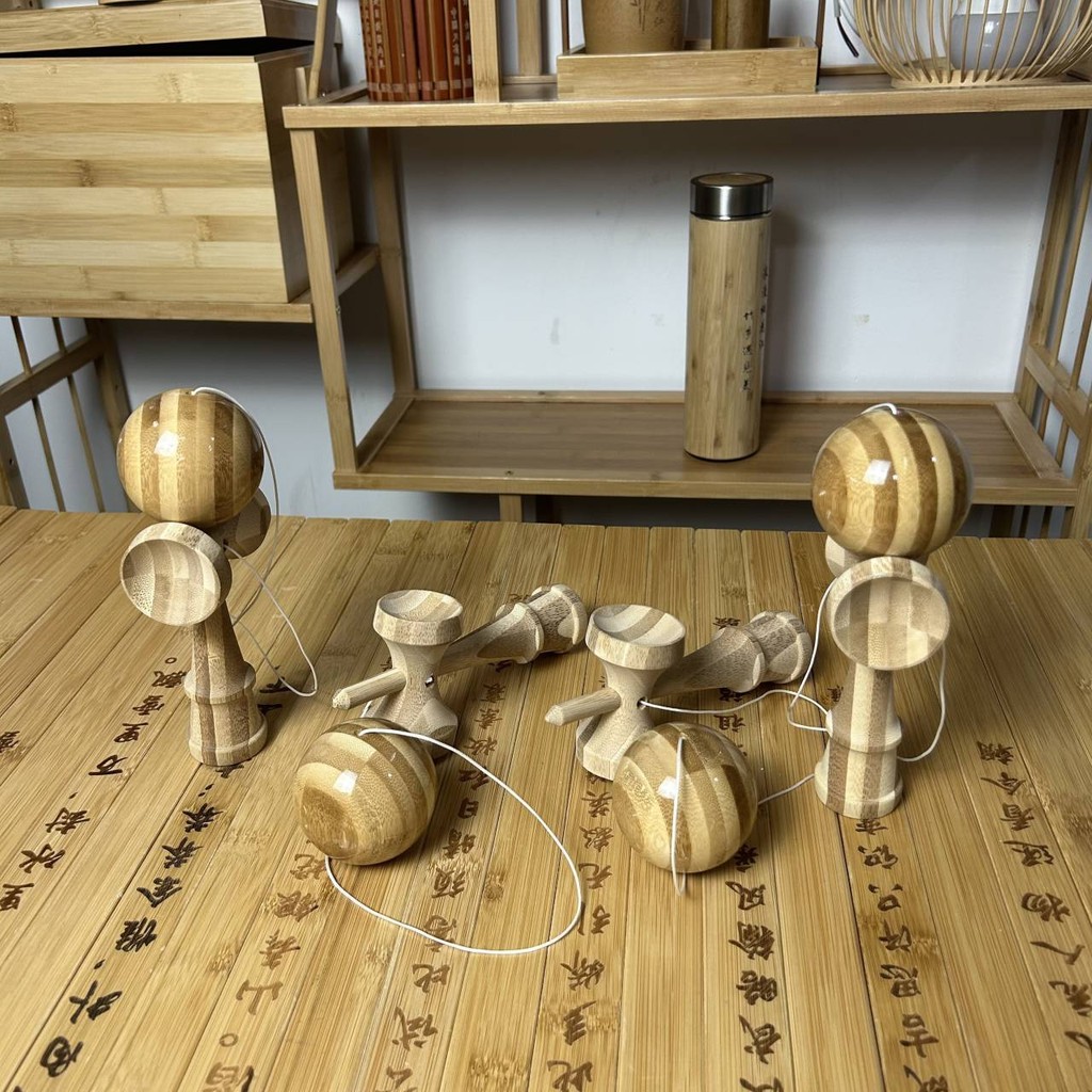 Kendama Pure Bamboo แฮนด์เมดแบบดั้งเดิม Kendama Japan Kendama