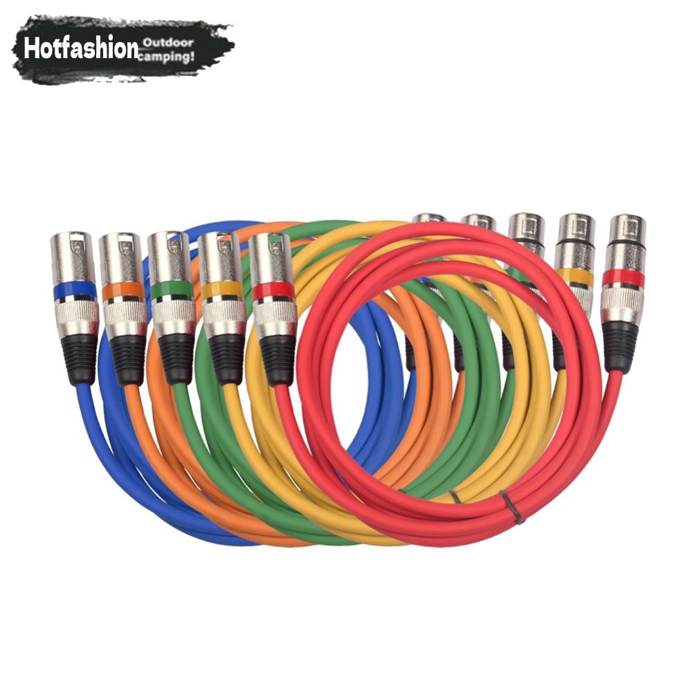 5 ชิ้น 3Pin XLR สายชายกับหญิง M/F ฟอยล์ + สายสัญญาณเสียงป้องกันแบบบราซิล