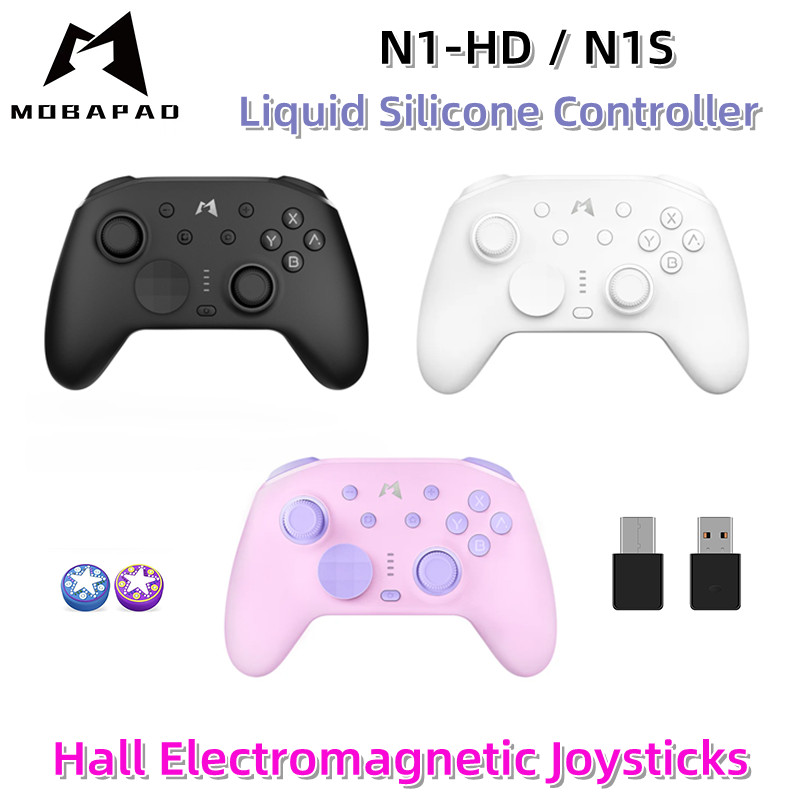 Mobapad N1-HDซิลิโคนเหลวControllerสําหรับNintendo Switch Pro Android iOS PC Windows TV Switch OLED/Switch Lite MOBAPAD N1S Hall Effectจอยสติ๊ก 2.4Gไร้สายบลูทูธGamepad