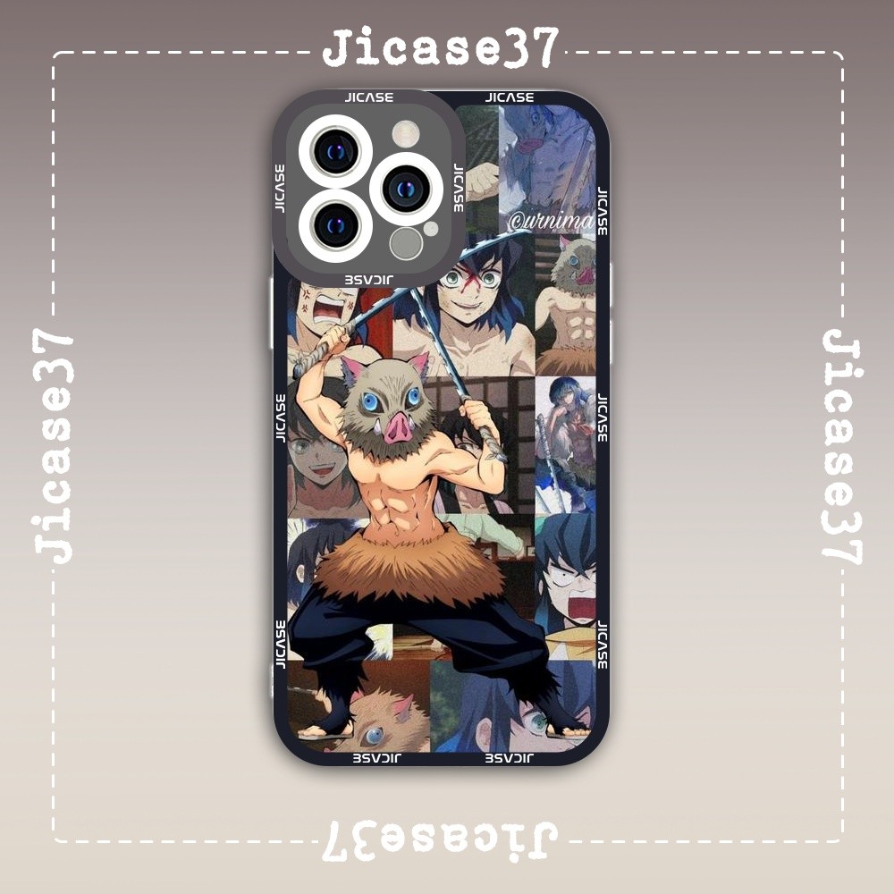 เคส iPhone Square Edge Samsung Xiaomi Oppo Anime Kimetsu no yai three demon slayer mirror Sword Inos