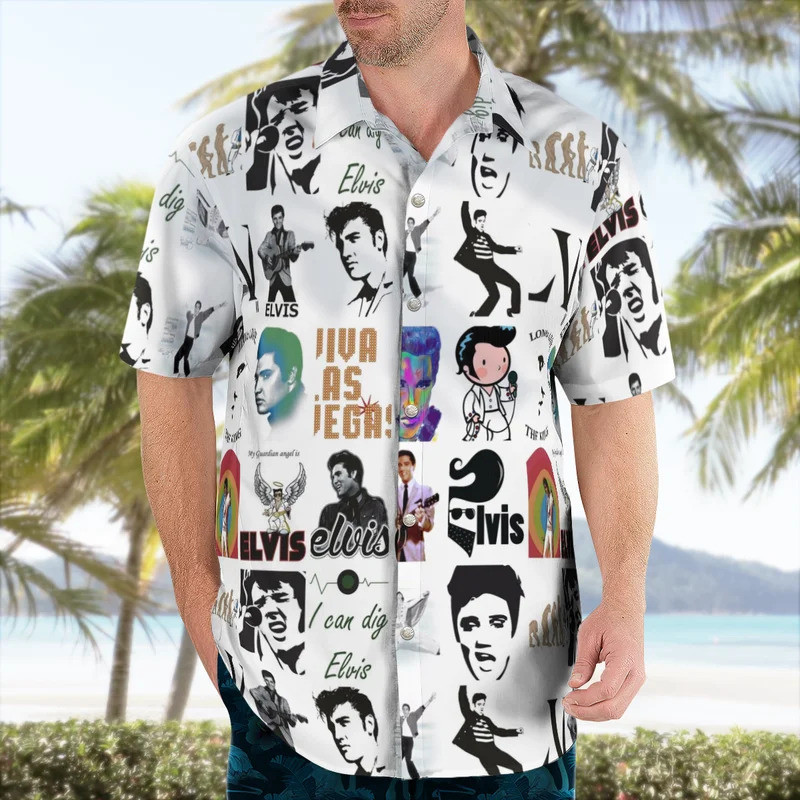 เสื้อยืดผู้ชาย Hawaiian Beach เสื้อฮาราจูกุพิมพ์ลาย 3D El Rey, El Rey, Rock, El Rey, Hip Hop, New 20