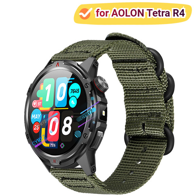 สําหรับ AOLON Tetra R4 สายไนลอนสําหรับ AOLON Tetra R4 สายนาฬิกาอัจฉริยะสายรัดข้อมือกีฬา