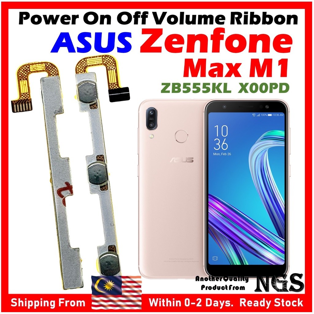 On Off Volume Flex Cable Ribbon สําหรับ ASUS Zenfone Max M1 ZB555KL X00PD พร้อมเครื่องมือเปิดโทรศัพท