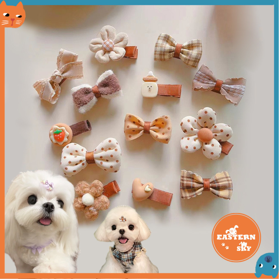5ชิ้น/แพ็คสัตว์เลี้ยงน่ารักกิ๊บการ์ตูนคลิปไม่เจ็บผมมาจอรี่สตีดีผมยาวสุนัข