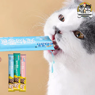 ขนมแมวเลีย 50/100 ซอง ขนมแมว อาหารเปียกแมว อร่อยและมีคุณค่าทางโภชนาการ รสชาติอร่อยถูกใจน้องแมว สามรสชาติ