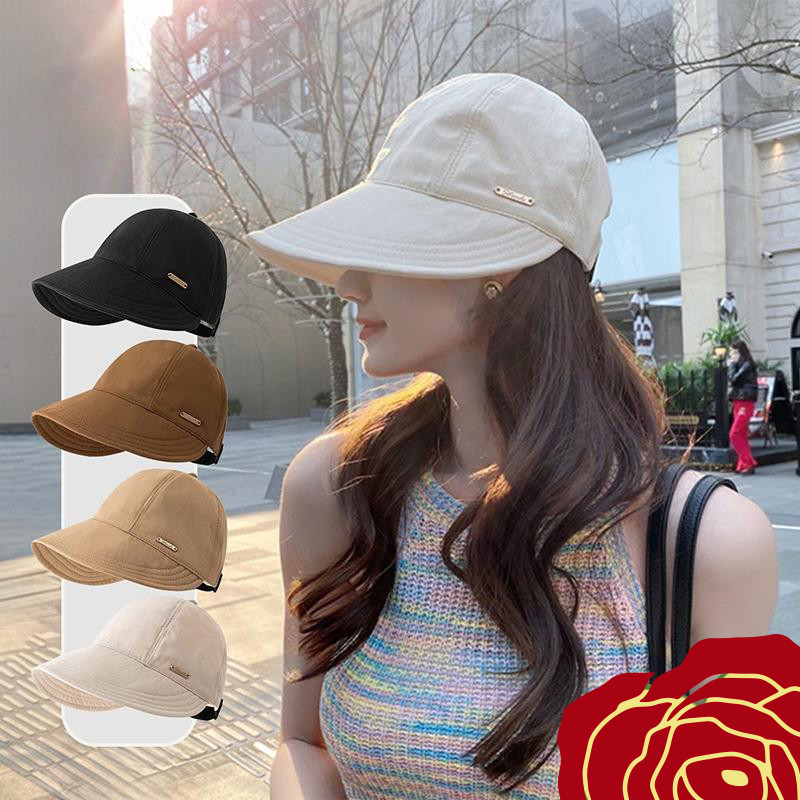 VNICE หมวกปีกกว้าง แก๊ป cap สไตล์ลำลอง หมวกกีฬาสี มี4สี ฤดูใบไม้ร่วง ปรับขนาดได้