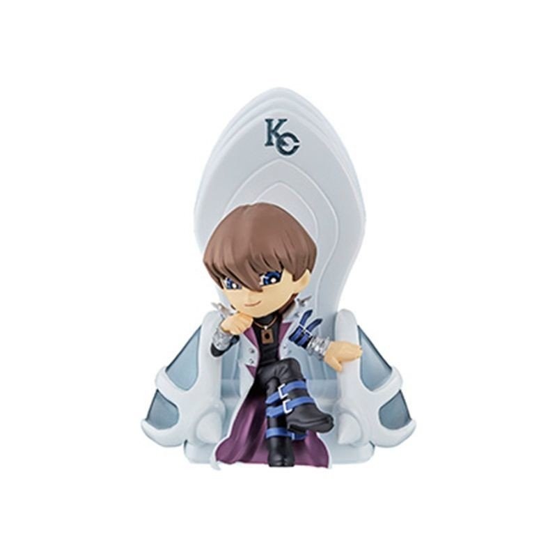 ของตกแต่งฉากจิ๋วอย่างเป็นทางการของ Yu-Gi-Oh ภายในกล่องไข่สีแดง-ตาดำของ Kaiba City