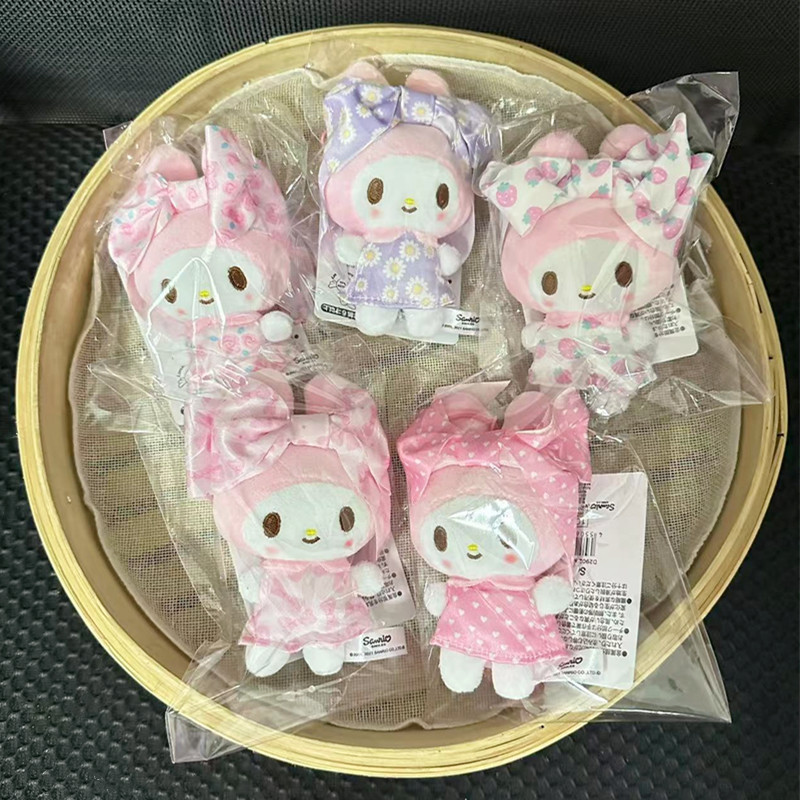 Sanrio Melody Candy Series ตุ๊กตาตุ๊กตาน่ารักพวงกุญแจของเล่น Plushie จี้เด็กของขวัญ