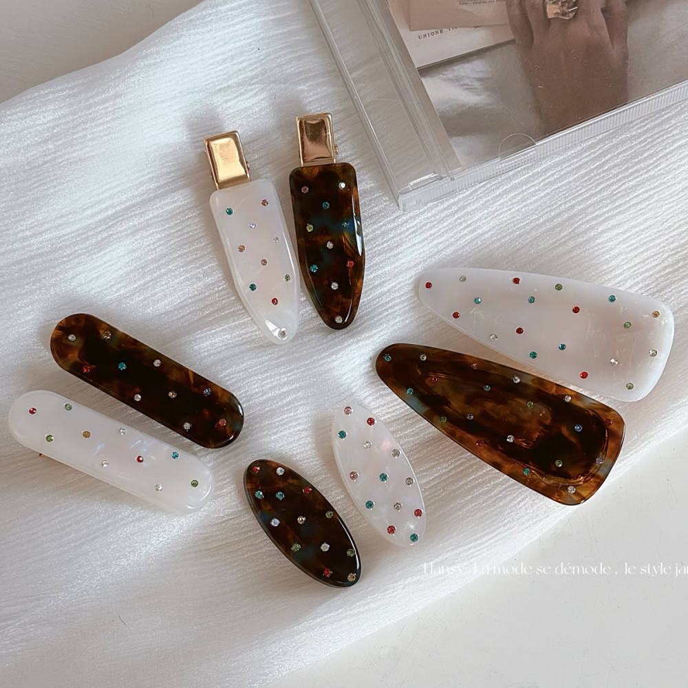 กิ๊บติดผมประดับเพชรสี กิ๊บติดผม Rhinestones เงา