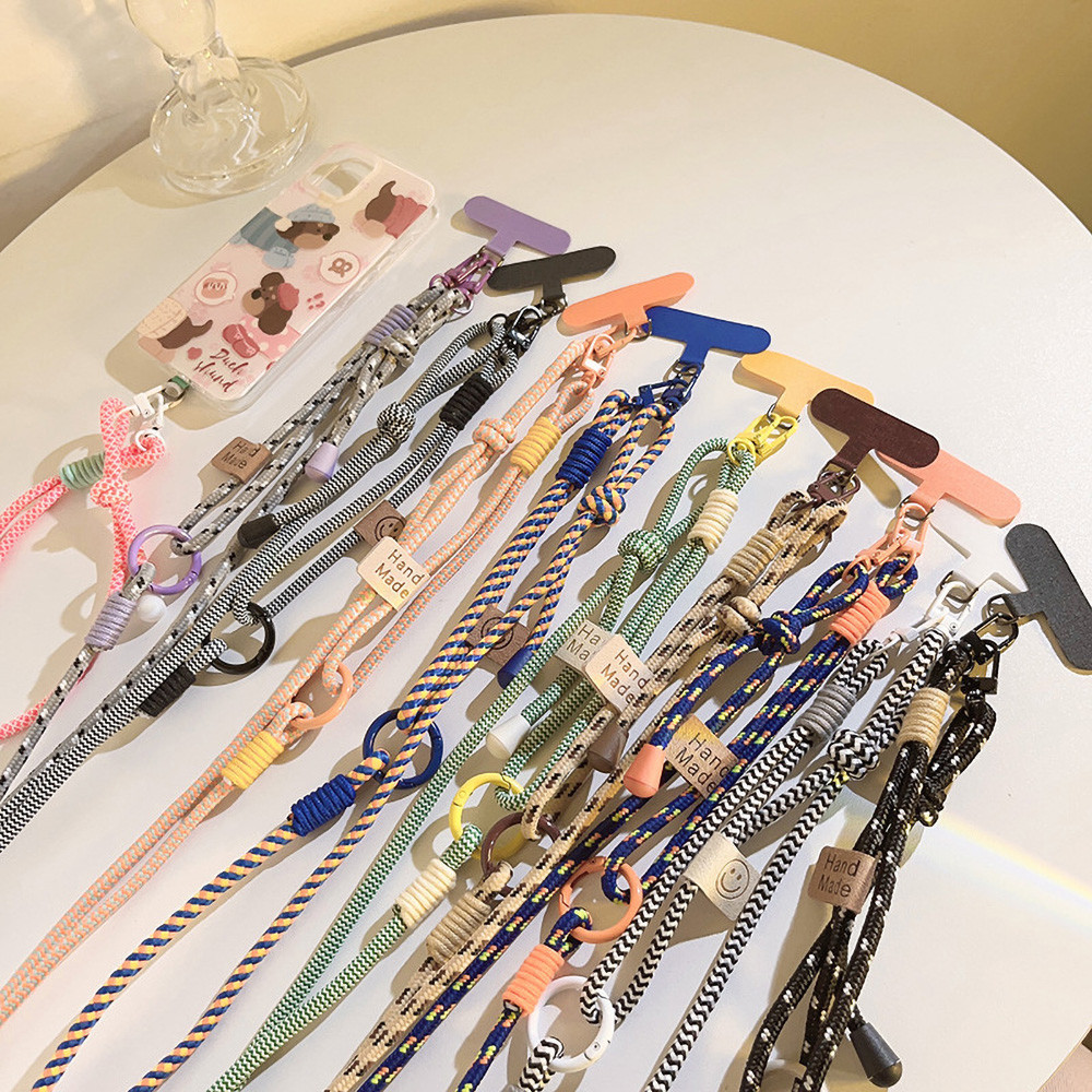 สายคล้องโทรศัพท์มือถือ สายคล้องแบบถัก สายคล้องโทรศัพท์มือถือ สายคล้องกล้อง พวงกุญแจ สไตล์ INS