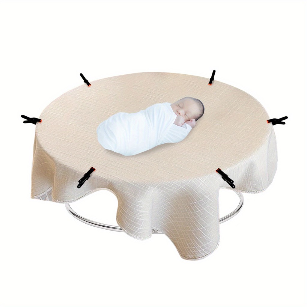 ขาตั้งถ่ายภาพเด็กแรกเกิดขาตั้งสแตนเลสสําหรับถ่ายภาพเด็กโครงวางตัวทารกแรกเกิด อนุญาตให้ผ้าฉากหลังเพื่อกระจายได้อย่างราบรื่นสร้าง - รูปที่ 5