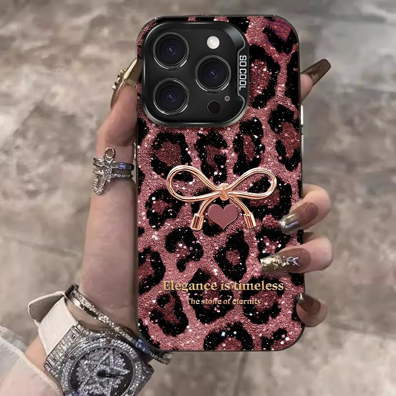 แฟชั่นหรูหรา เทรนด์ลายเสือดาว เคสโทรศัพท์ระดับสูง รองรับ iPhone 15PLUS 16PRO XR 11 13PROMAX 12PRO 8PLUS XSMAX 14PRO 15PRO 16PROMAX กันกระแทก ทนแรงกระแทก เคสป้องกัน