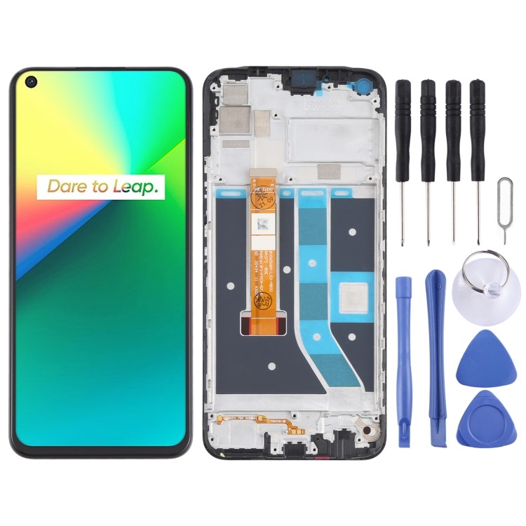 หน้าจอ LCD และ Digitizer Full Assembly พร้อมกรอบสําหรับ OPPO Realme 7i / Realme C17 RMX2101 RMX2103