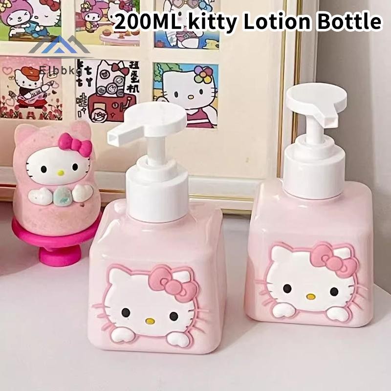 EIbbkg Sanrio น่ารักขวดเปล่าอะนิเมะ Hello Kitty ขวดความจุขนาดใหญ่โลชั่นรีฟิลขวดสบู่มือแชมพูเจลอาบน้ําขวดลดราคา