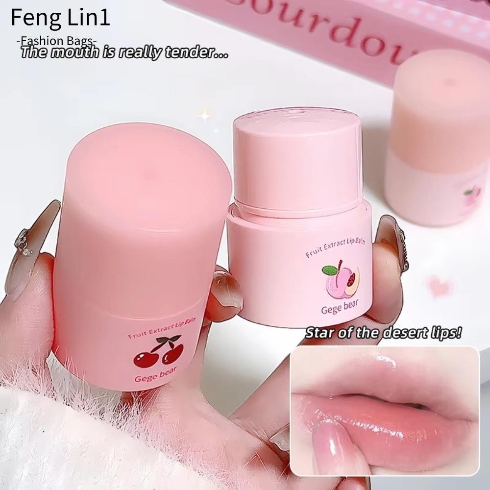 FENGLING Fruit Lip Oil ลิปบาล์มให้ความชุ่มชื้นยาวนาน Jelly Anti-Cracking Fruit Extract ลิปกลอสฤดูใบไม้ร่วงและฤดูหนาว