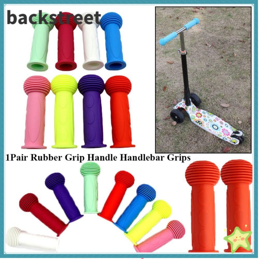 BACKSTAGE 1Pair ยาง Grip, 10 สีเด็กเด็กจับแฮนด์จับ,ที่มีสีสันสีฟ้าสีแดงจักรยานจักรยาน Grip จักรยาน Handlebar อุปกรณ์เสริม