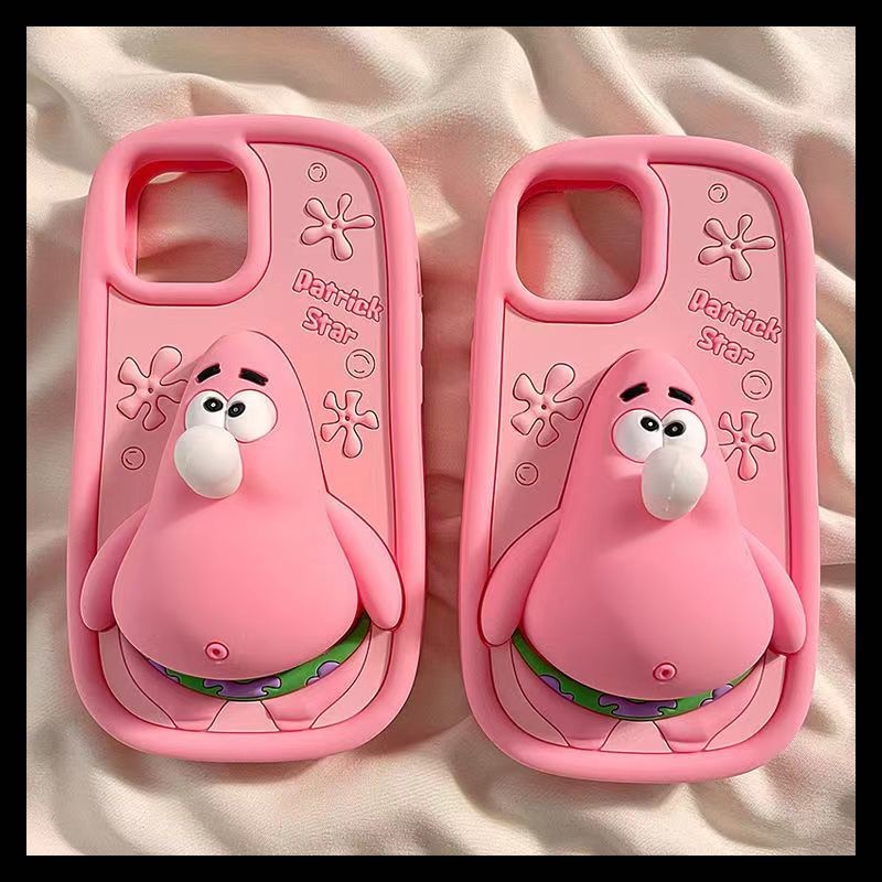 การ์ตูนการ์ตูนสามมิติเป่าฟองพาย Daxing Apple 15 เคสโทรศัพท์ 14Pro Niche 12 รวมทุกอย่าง 13promax หญิง