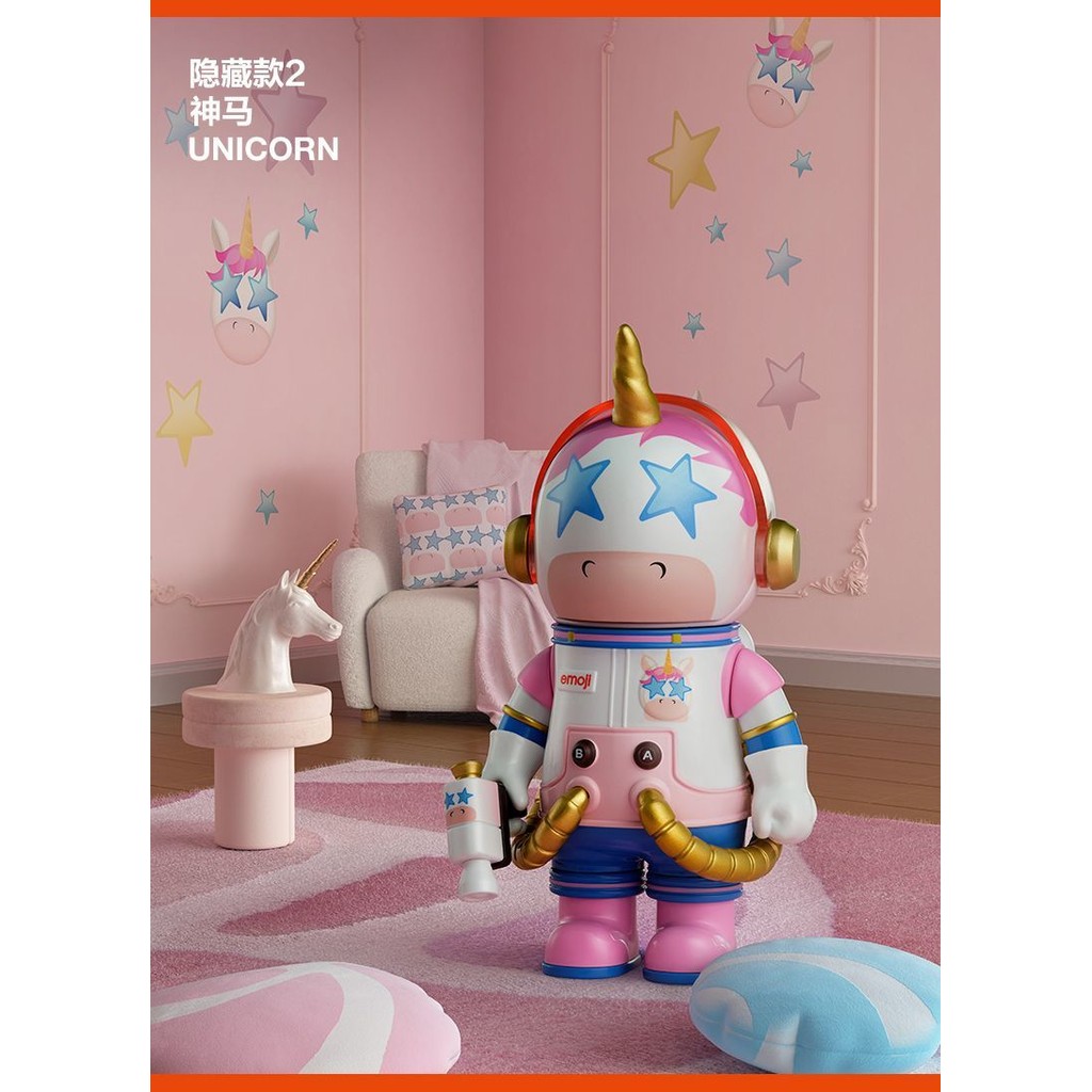 POPMART MEGA SPACE MOLLY 100% อิโมจิ™  Series blind box mega space 4V Molly space Jewelry ของขวัญวัน