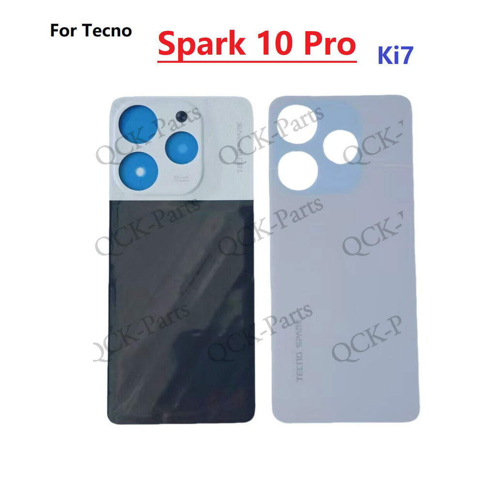 ฝาหลังแบตเตอรี่สําหรับ Tecno Spark 10 Pro Ki7 ด้านหลังประตูด้านหลังกรณีอะไหล่