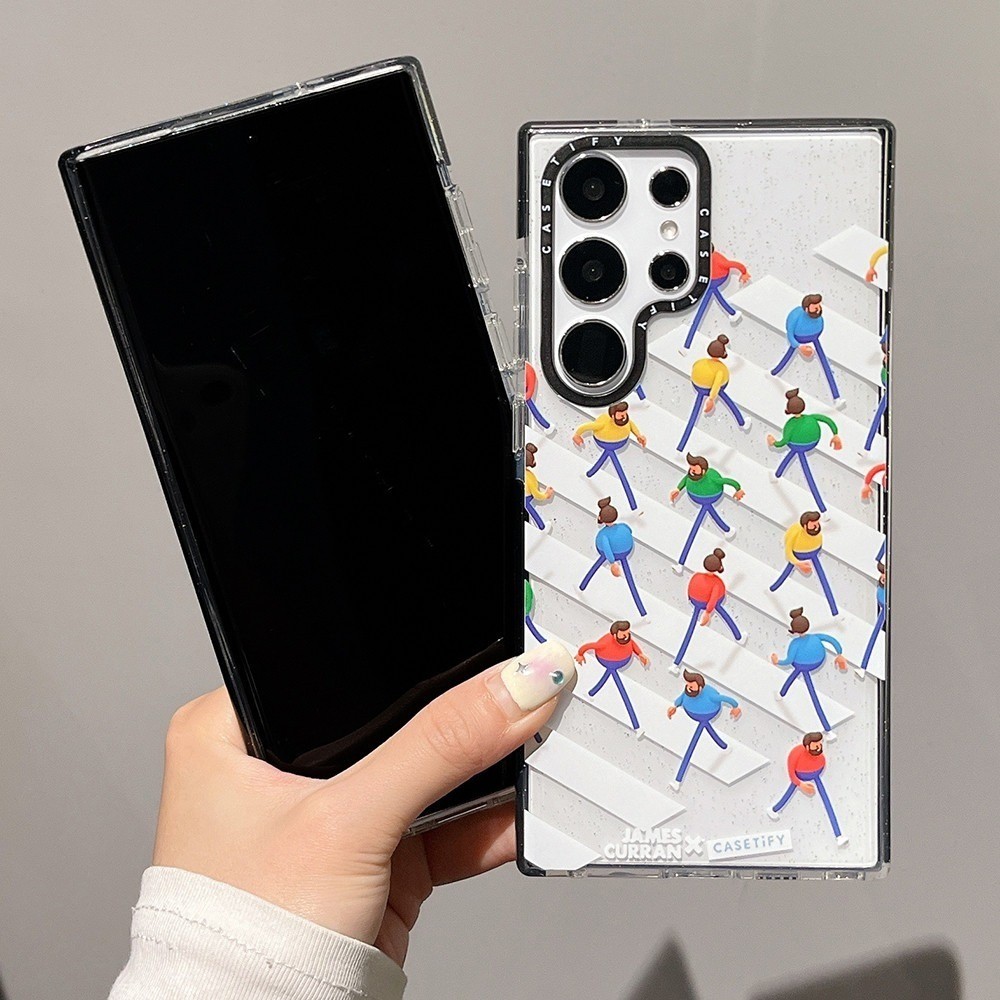 Crossing The Road GLITTER Case สําหรับ Samsung S25 Ultra S25 24 23 Plus กันกระแทกป้องกันปลอกอ่อน - รูปที่ 5