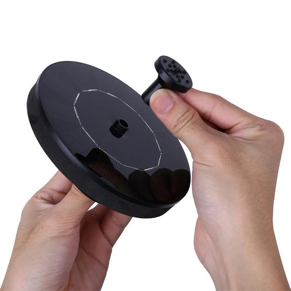 น้ำพุโซล่าเซลล์18CM แถมฟรี หัวปั๊ม 6 หัว น้ำพุโซลาเซลล์ น้ำพุ ปั๊มน้ำพุ ตกแต่งสวน รุ่นทรงกลม solar fountain - รูปที่ 4