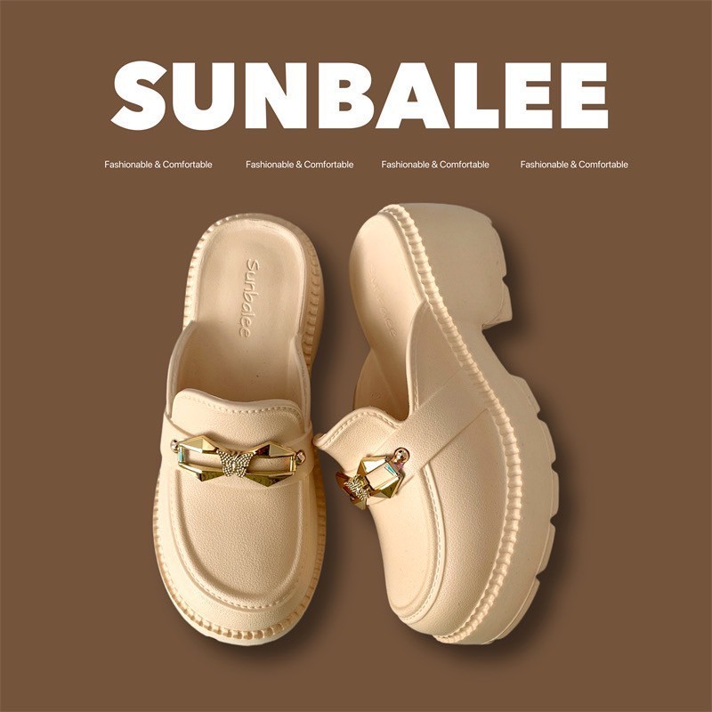 GNA รองเท้าแบบสวมเปิดส้น แถมตัวติด รองเท้าคัทชูเสริมส้นสูง สำหรับผู้หญิง พร้อมส่งในไทย SHO-SUNX88 - รูปที่ 3