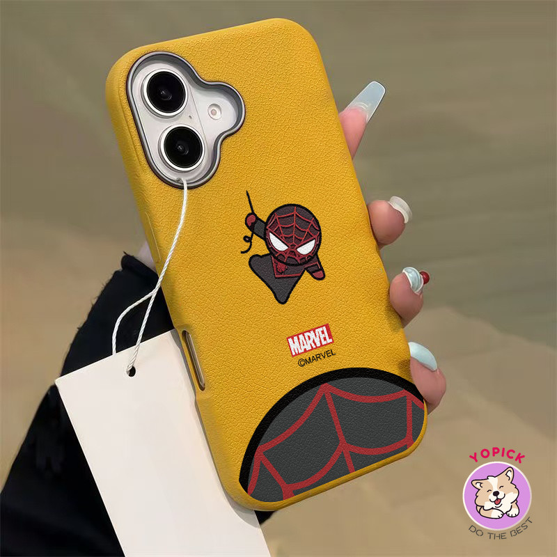 การ์ตูนแมงมุมน้อยเคสโทรศัพท์สําหรับ IPhone 16 16Pro 16Plus 16Pro Max 11 12 13 14Plus 15Pro XR XS Max 7 8Plus ฝาครอบโทรศัพท์เพื่อนสาว SP