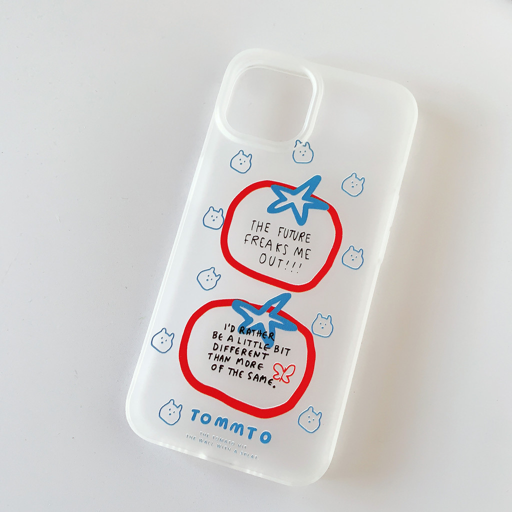 Frosted soft shell two tomato line soft ShellsสําหรับIphone case 16promax 15 15promax 14promax 13pro 13promax 11 12promax NGW8